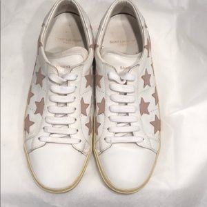 Saint Laurent women’s leather star sneaker